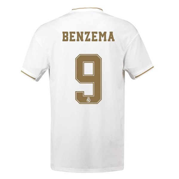 Trikot Real Madrid NO.9 Benzema Heim 2019-20 Weiß Fussballtrikots Günstig